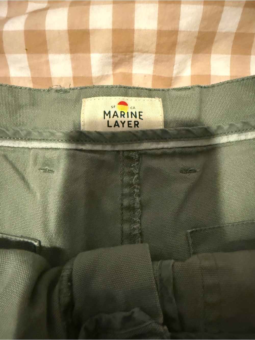Men’s marine layer shorts size 34 olive - Picture 2 of 8